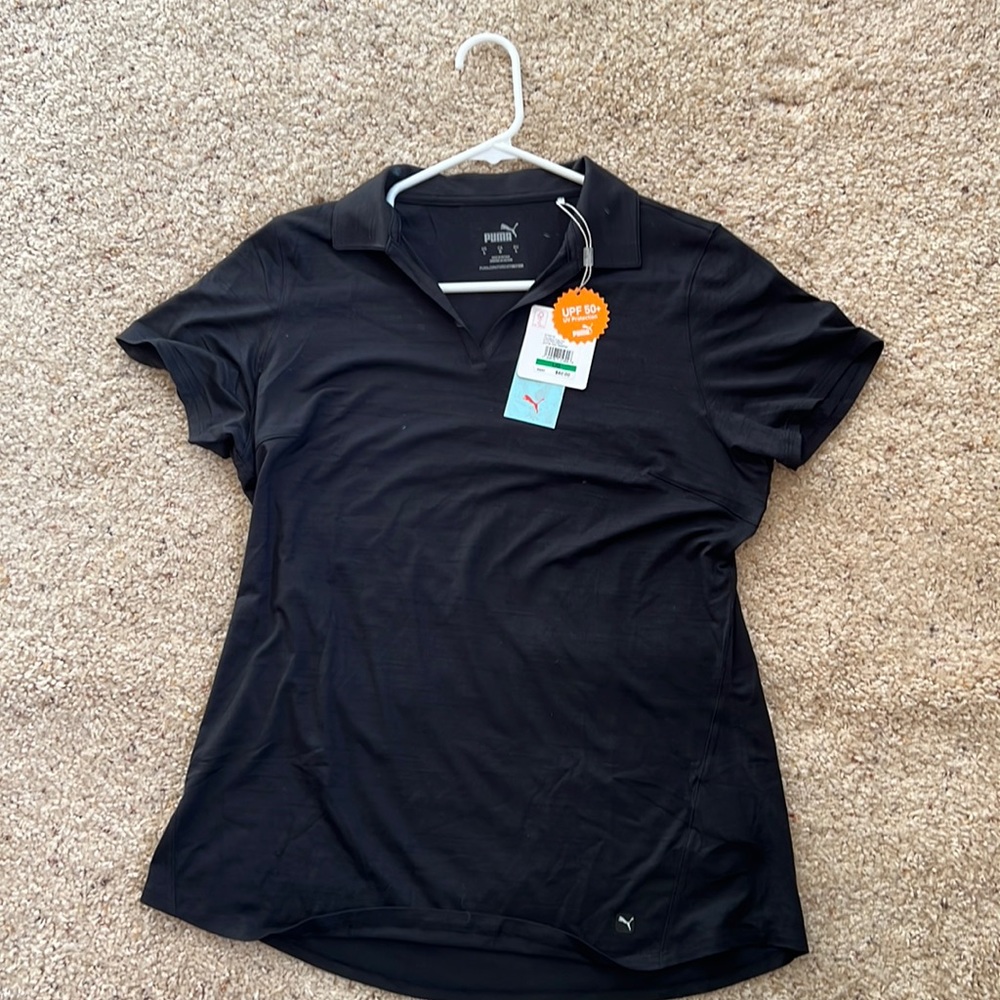 Puma Cloudspun Free Polo in black size L